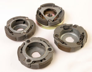 Cluth assembly for motorbike. Friction discs. Ferodo. Friction material. Clutch. Brake. Friction Shoe. Material de fricción. Embrague. Freno. Zapata